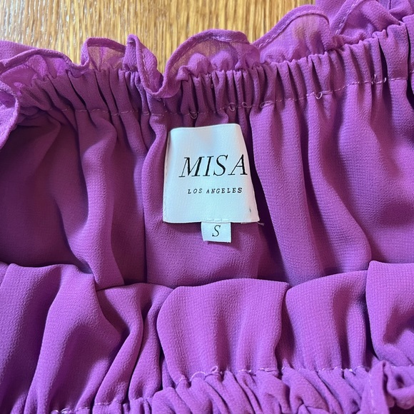 MISA Los Angeles Isella Off The Shoulder Tiered Ruffle Mini Dress - Picture 5 of 5